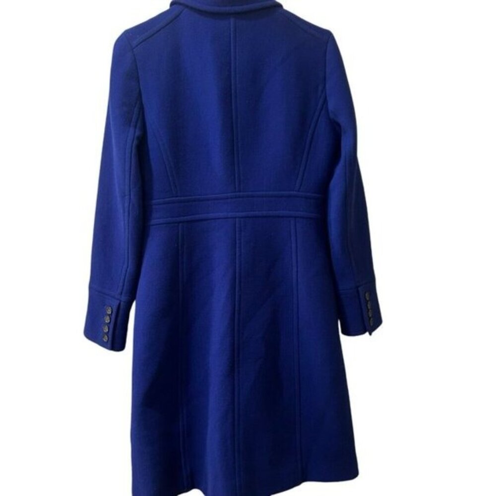 J.Crew Wool Ladies Day Coat 4 Blue Thinsulate Preppy Classic Money - Picture 3 of 8